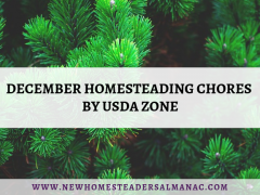 December Homesteading Chores By USDA Zone